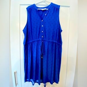 Pennington’s Blue polka dot dress size 3XL
